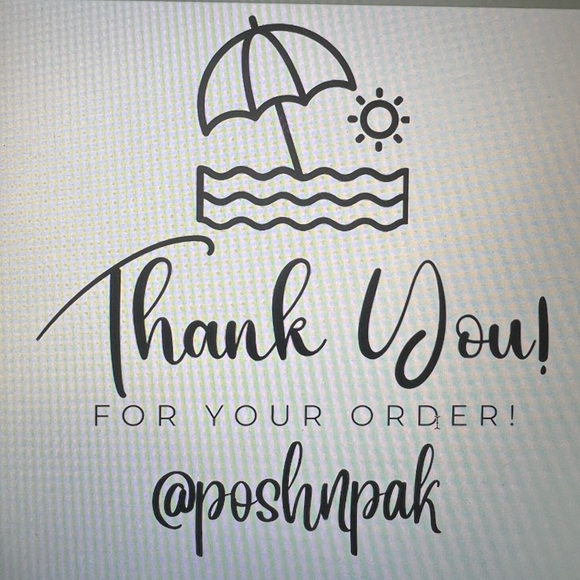 BEACH VIBES 🏖️50 CUSTOM THANK YOU STICKERS with your Closet name - Picture 4 of 4